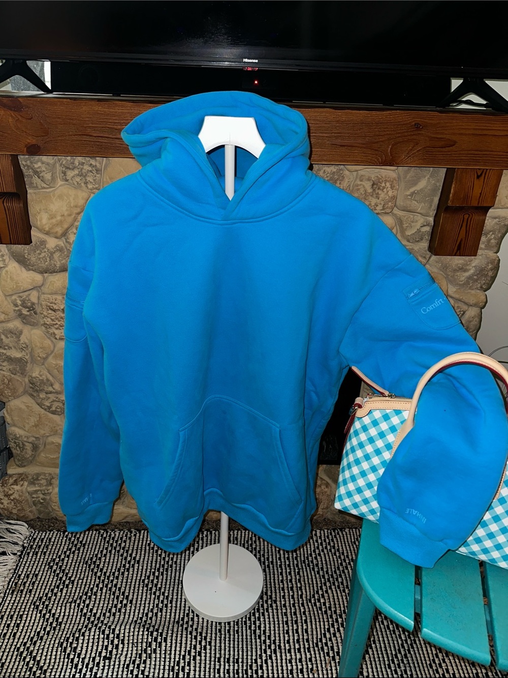 🩵🩵🩵Comfort Hooded Sweatshirt in Bright Teal/blue/turquoise
